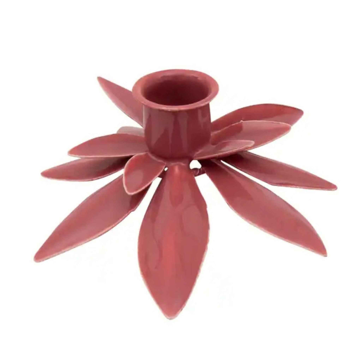 Kandelaar metalen bloem - Marsala