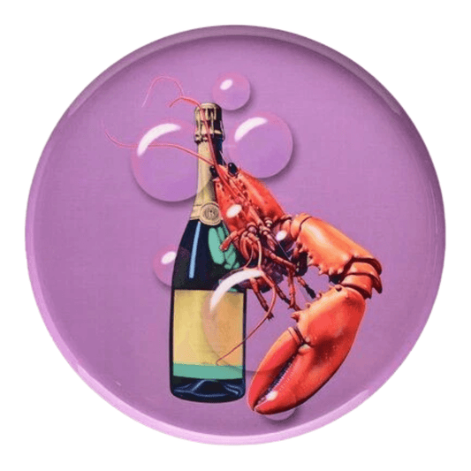 Love plate "Champagne and Lobster" large