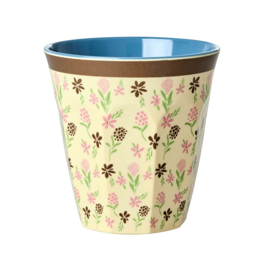 Melamine beker medium Hacienda Flower print - Rice