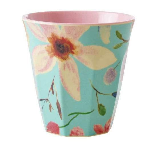 Melamine beker medium Salma bloemen print - Rice