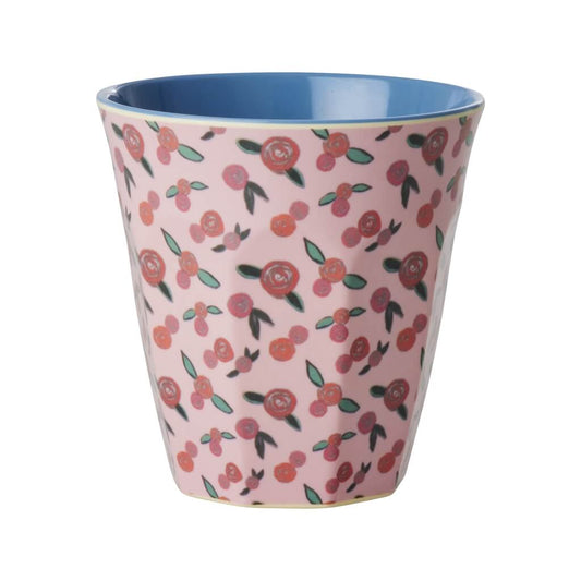 Melamine beker medium A rose is a rose - Rice