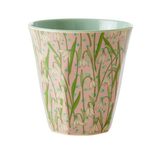 Melamine beker medium Sneeuwklokjes print - Rice