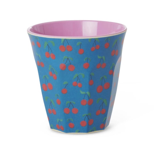 Melamine beker medium Cherry love print - Rice