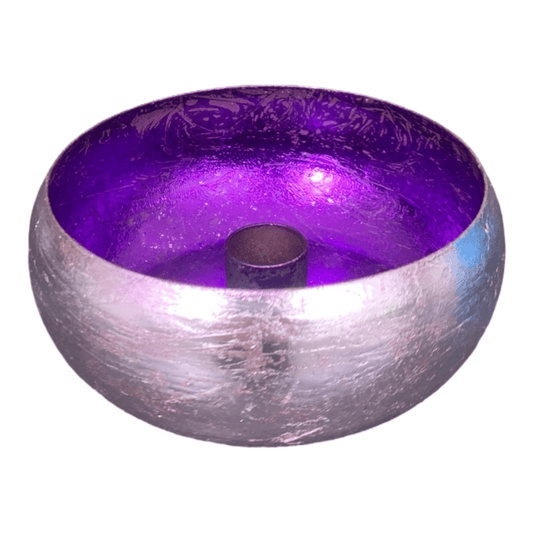 Kandelaar Cosmo  zilver/paars in 2 maten