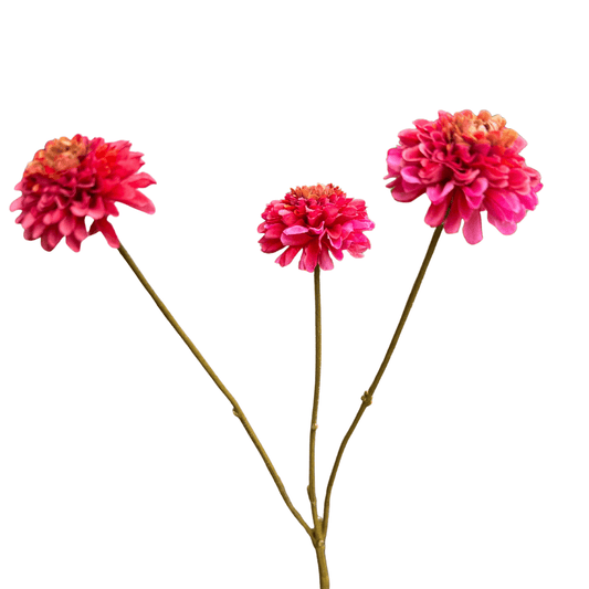 Mini Dahlia kunstbloem - fuchsia roze - Silka -– 65cm