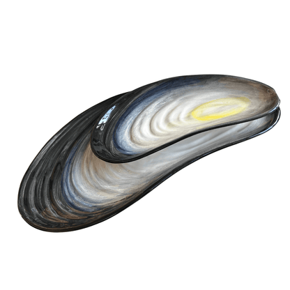 Keramieken Mosselschaal - 46,5 cm - Handgeschilderd