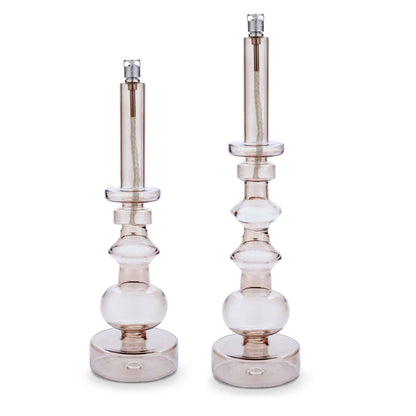 Glazen olielamp Candleholder - Champagne –  in 2 maten verkrijgbaar