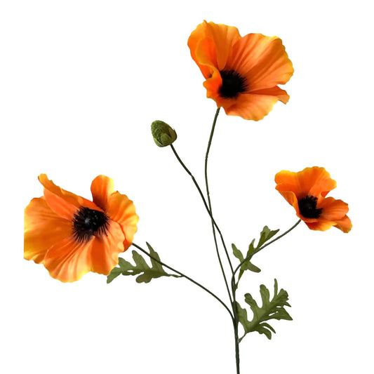Zijden bloem Papaver oranje