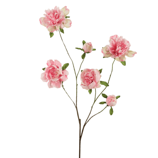 Peony Spray kunstbloem - roze – 116 cm