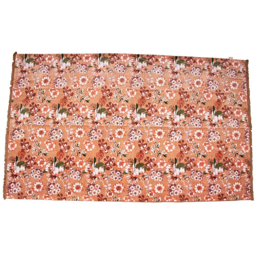 Plaid bloemen - Camel - 110x180 cm