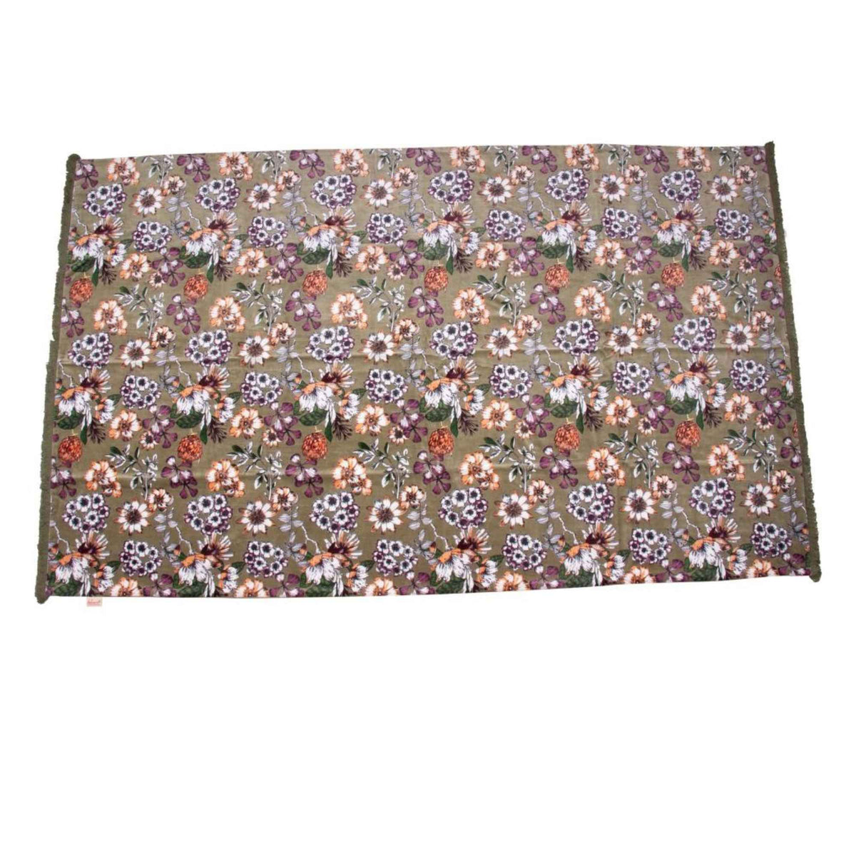 Plaid bloemen - Groen -  110x180 cm
