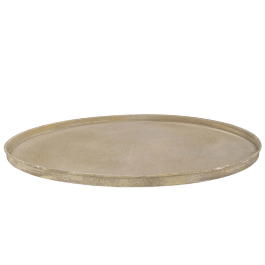 Rundes goldfarbenes Tablett – Ø37 cm - Metall