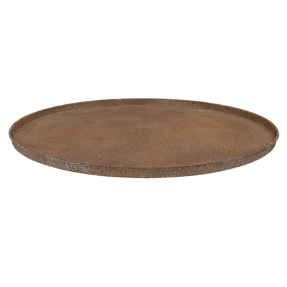 Rustiek metalen plateau - Bruin - Ø37 cm