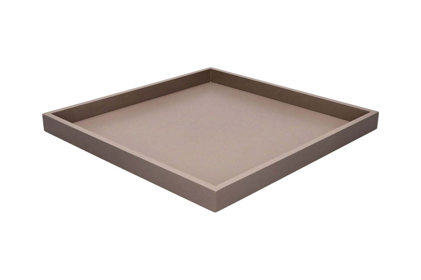 Vierkant Decoratief Plateau – kleur zandsteen/grijs