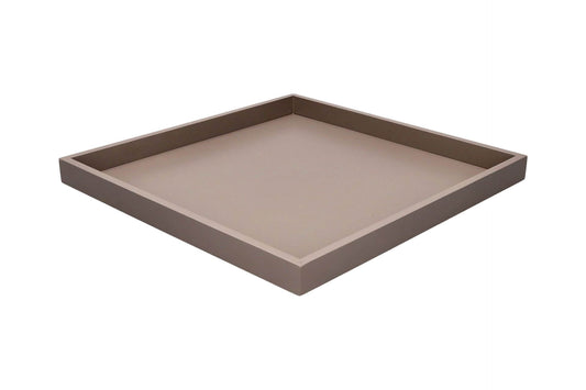 Vierkant Decoratief Plateau – kleur zandsteen/grijs