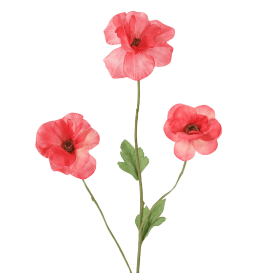 Zijden Bloem Ranonkel  Butterfly - Koraal