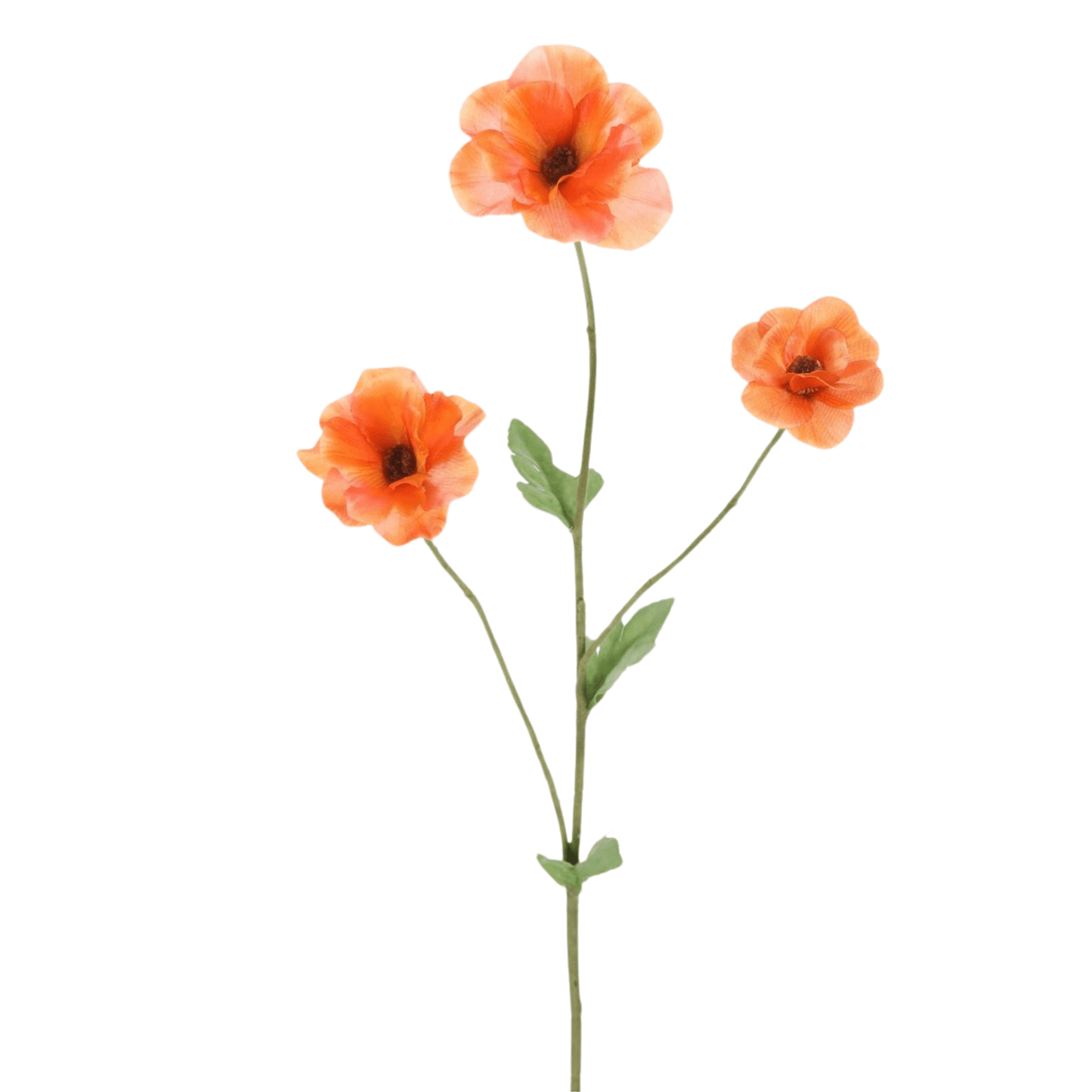 Kunstbloem Ranonkel  - Oranje – 61 cm hoog