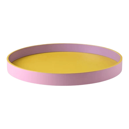 Rond Dienblad Ø 35 cm - Geel & Paars