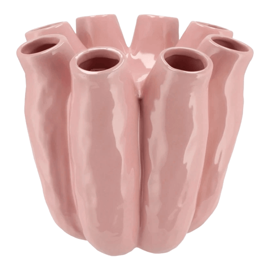Tube vaas roze in 3 maten