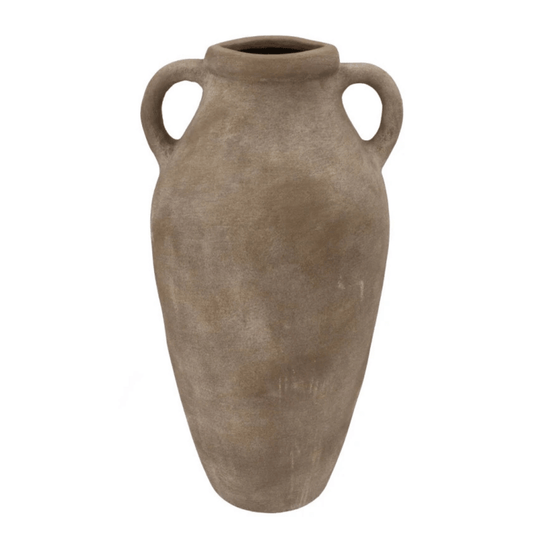 Aardewerken hoge kruik rustiek - bruin