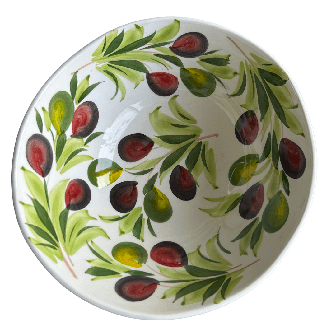 Olivenplatte Handbemalt – Italien – Ø 25 cm