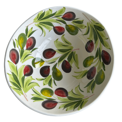 Olivenplatte Handbemalt – Italien – Ø 25 cm