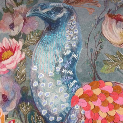 Sierkussen Plume Pauw Bloemen 40×60 cm