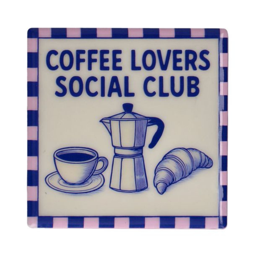 Tegeltje " Coffee lovers "