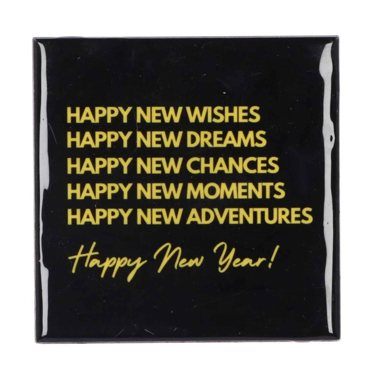 Tegeltje " happy new wishes "
