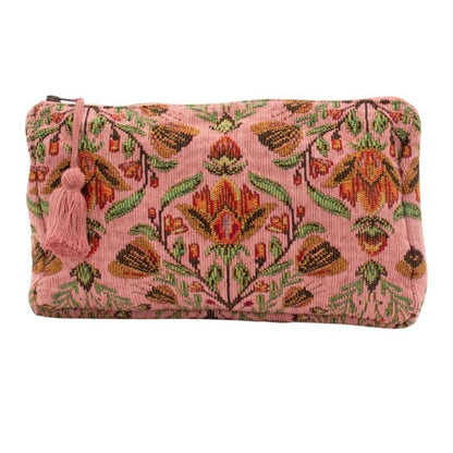 Toilettas bloemen - roze