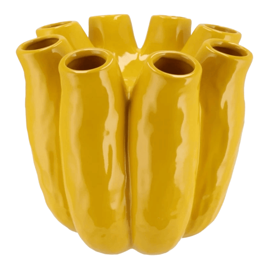 Tube vaas geel in 2 maten
