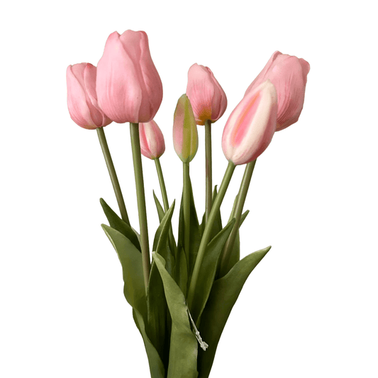 Tulpen bundel met 7 tulpen licht roze