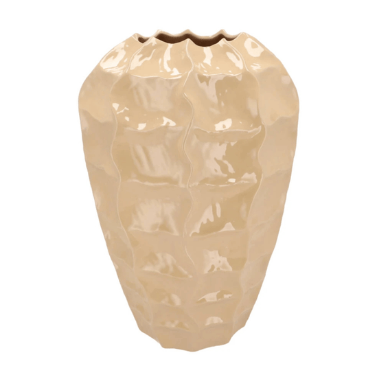 Beige Keramische Vaas – 37 cm Hoog