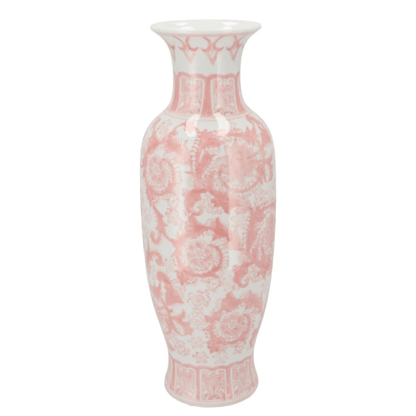 Vaas roze Delfts roze –  43cm Hoog