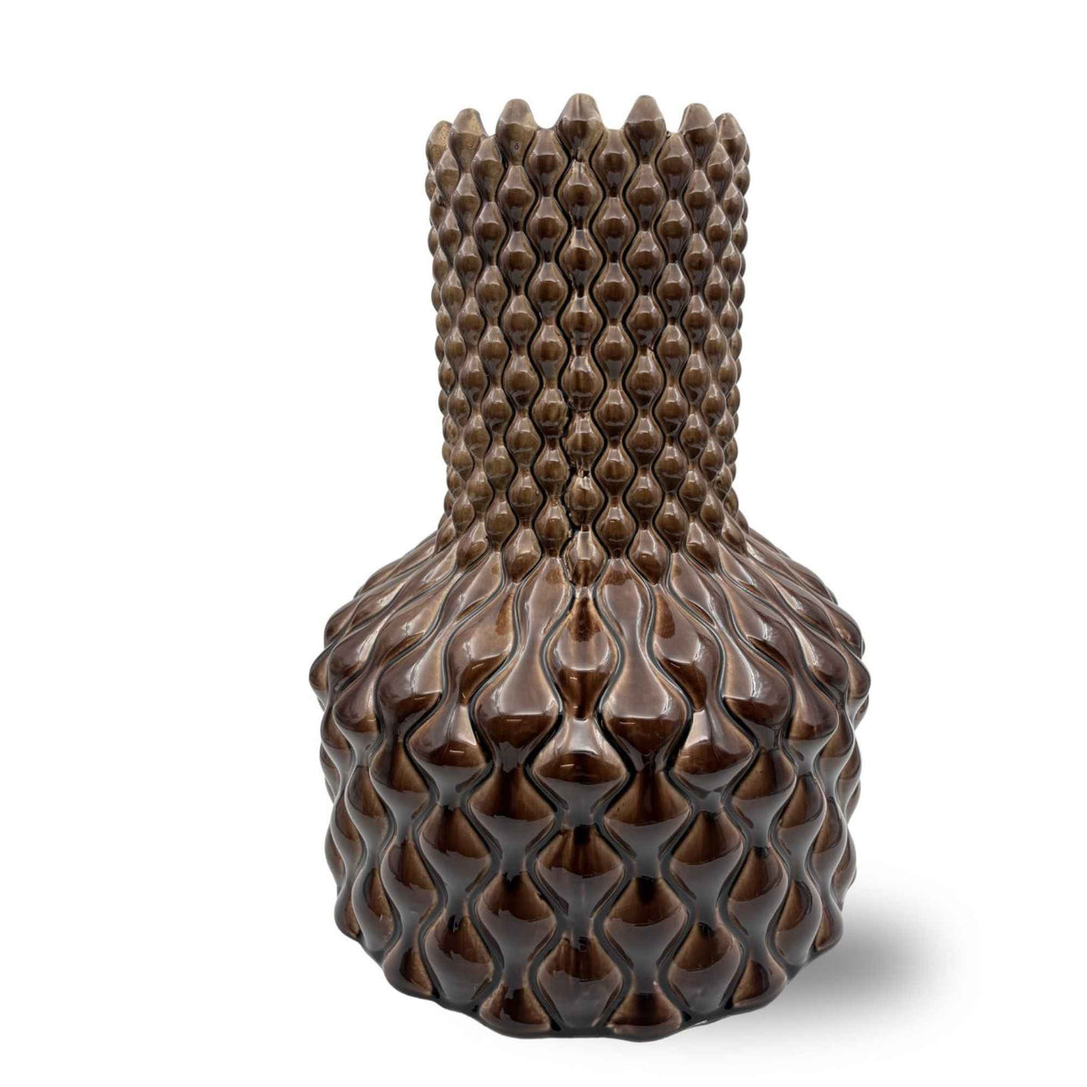 Keramieken Vaas Living Diamond - Bruin - 35 cm