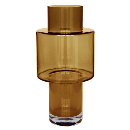 Glazen Vaas – Cognackleurig – 40 cm Hoog