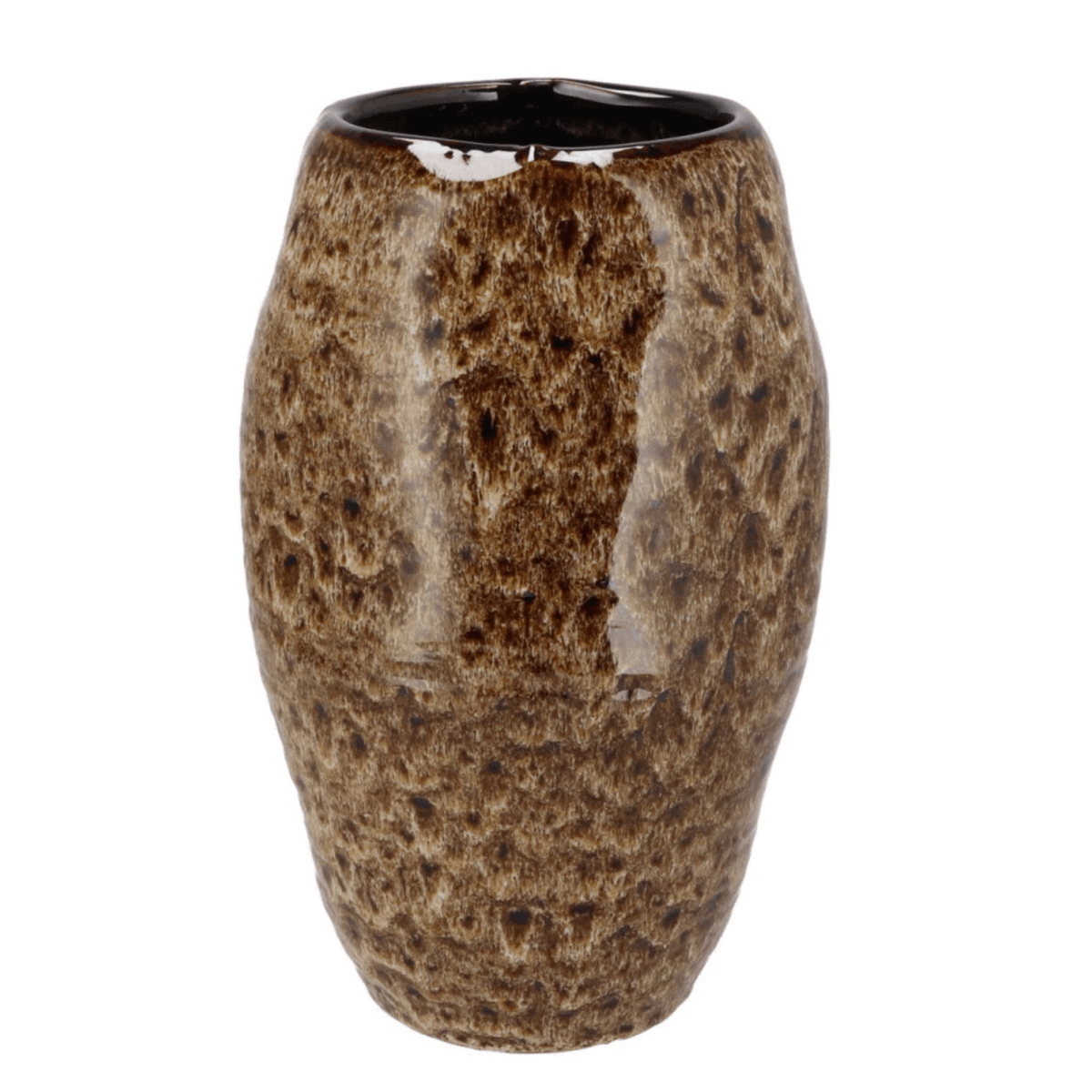 Cat Eye vaas bruin - 30 cm hoog