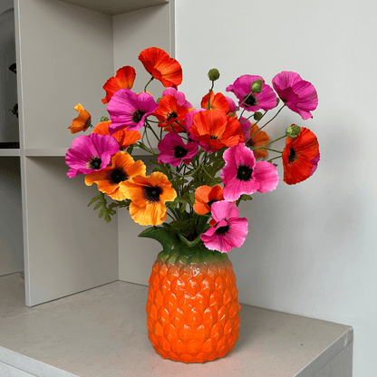 Oranje Ananasvaas - 28 cm hoog