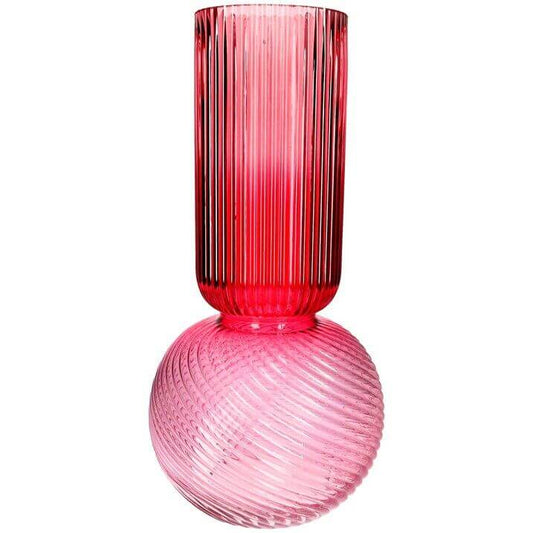 Glazen Vaas Rood-Coraal - 40 cm hoog