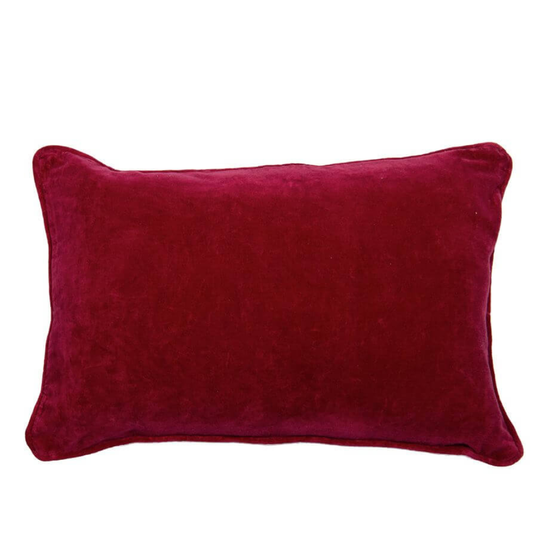 Sierkussen Uni Donker Rood – Cozy Feeling – Velvet – 40x60 cm