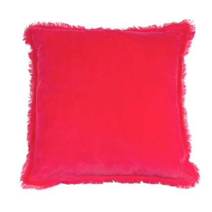 Velvet kussen - Fuchsia roze – 45 X 45 cm- incl. vulling