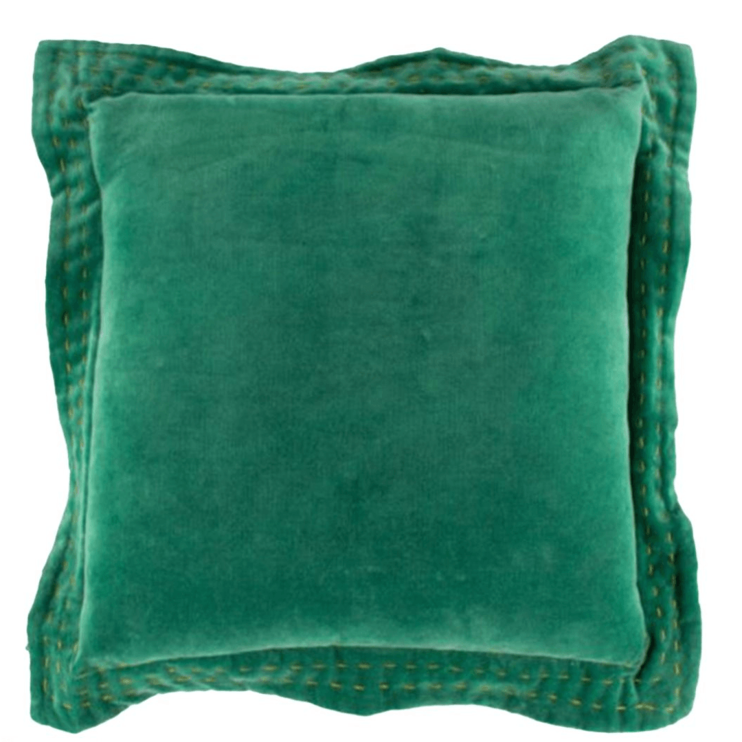 Velvet Kussen 50x50 cm Groen  - inc. Vulling