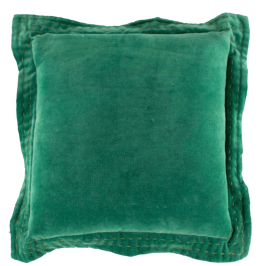 Velvet Kussen 50x50 cm Groen  - inc. Vulling