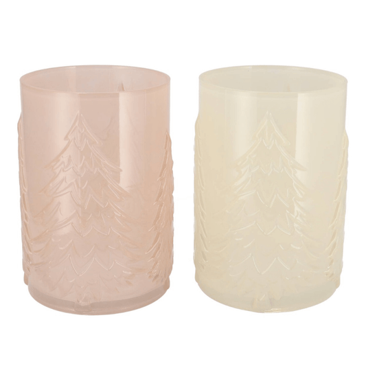 Cozy Sand Frosted Windlicht –  in 2 maten