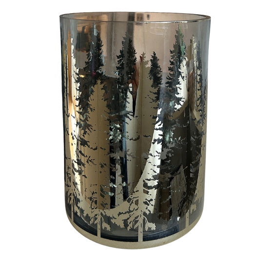 Windlicht Winterbos - 25cm hoog