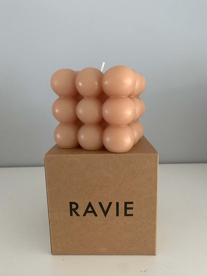 Bubbel blokkaars XL karamel van Ravie