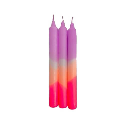 Dip Dye kaars Neon - Plum Mousse