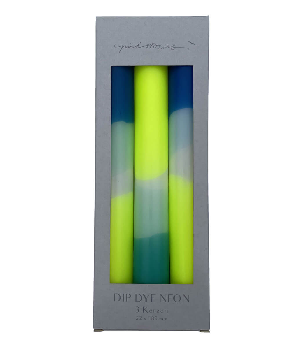 Dip Dye kaars Neon - Ocean Spirit