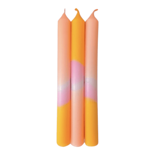 Dip Dye Neon Valentine Bunny kaarsen per 3 verpakt