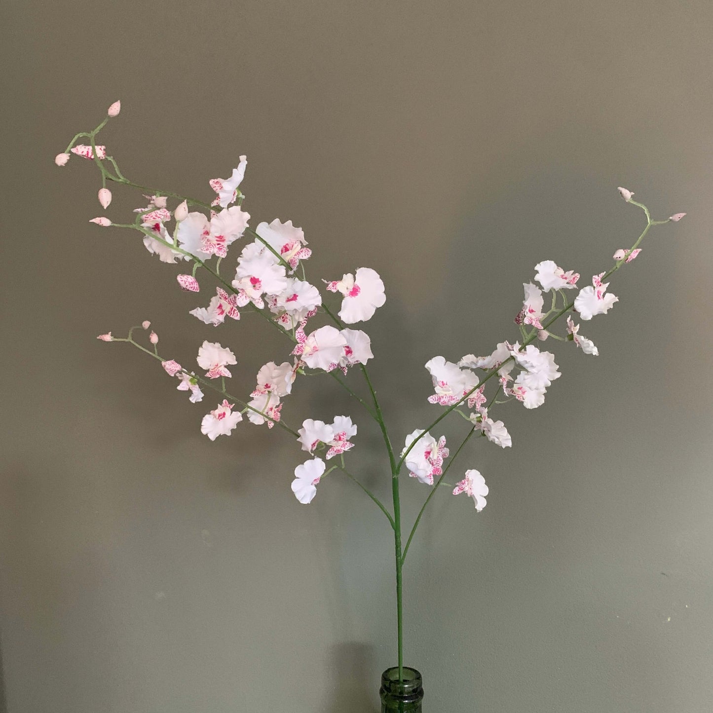 Zijden bloem Dancing Orchidee wit